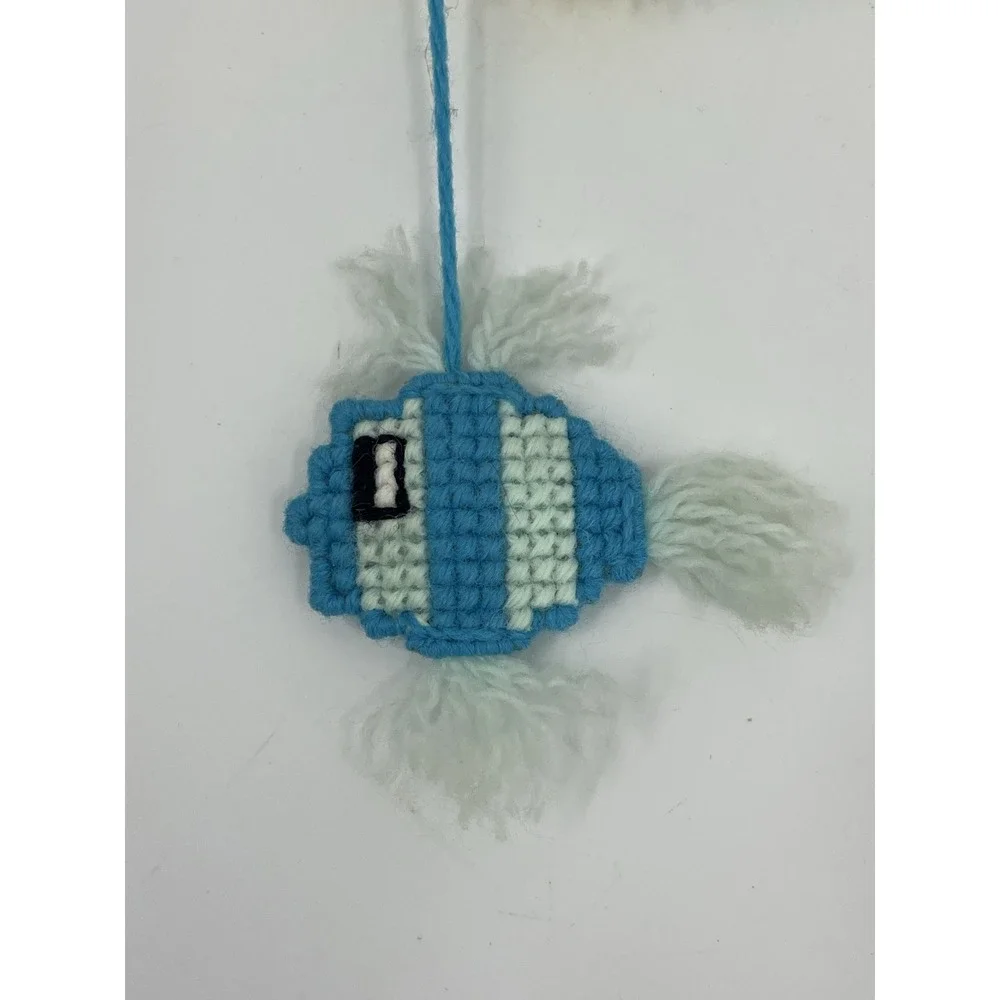 Vintage Going Fishing Plastic Canvas Baby Nursery Mobile Complete